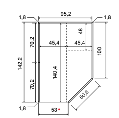 Cameretta salvaspazio a ponte, finitura Bianco e Olmo natura