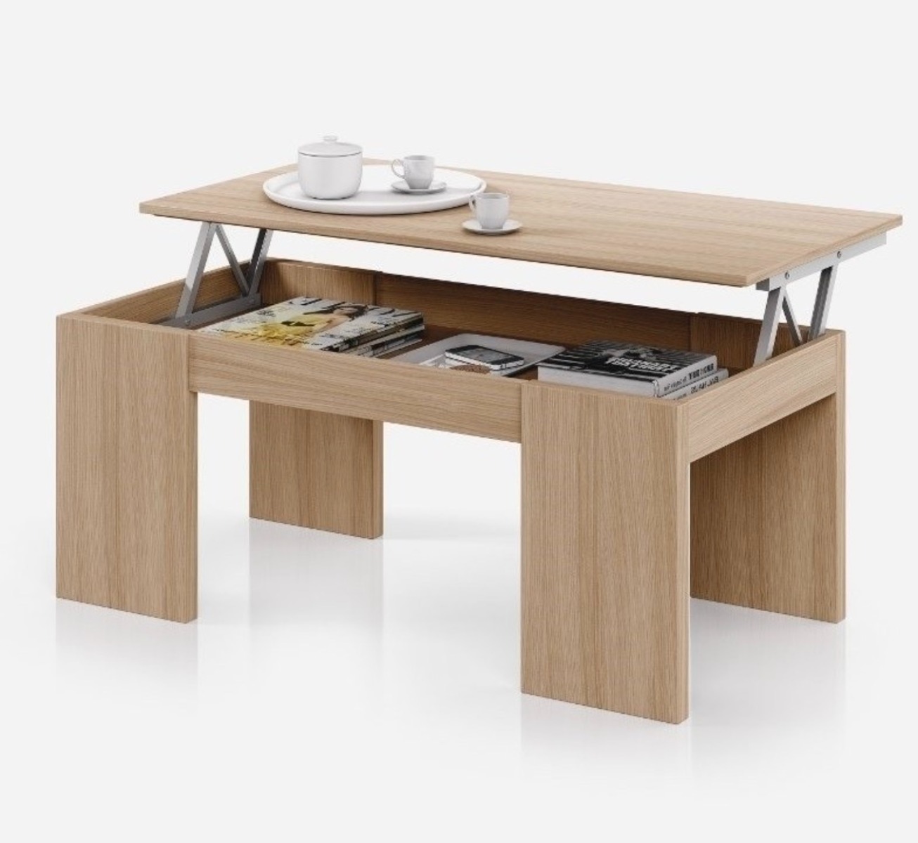 Tavolino da salotto, moderno in finitura Rovere