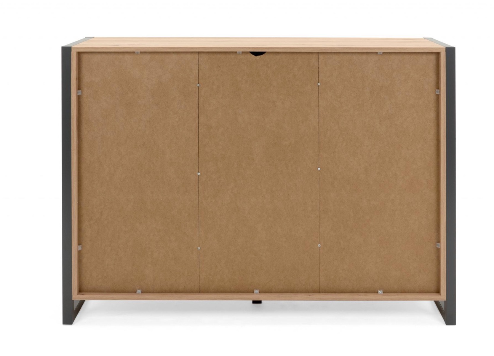 Credenza  Madia industry 2 ante 3 cassetti, Rovere Nodato e struttura in Antracite