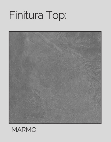 Tavolo fisso L.160, moderno, bianco lucido e grigio