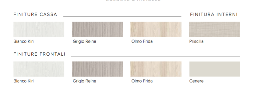 Armadio 6 ante battenti con frontale bianco kiri