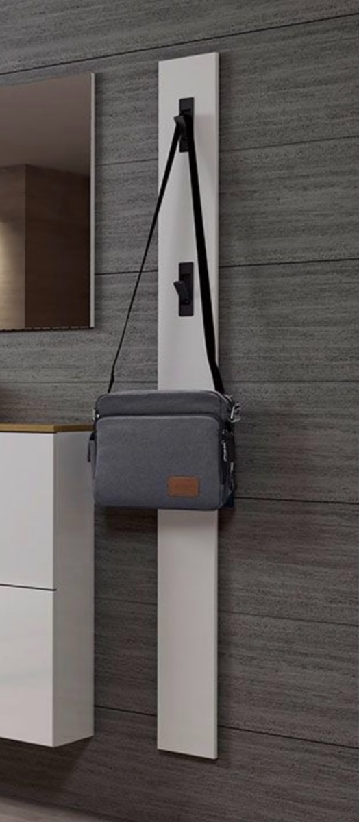 Appendiabiti moderno L.15 cm, Bianco lucido