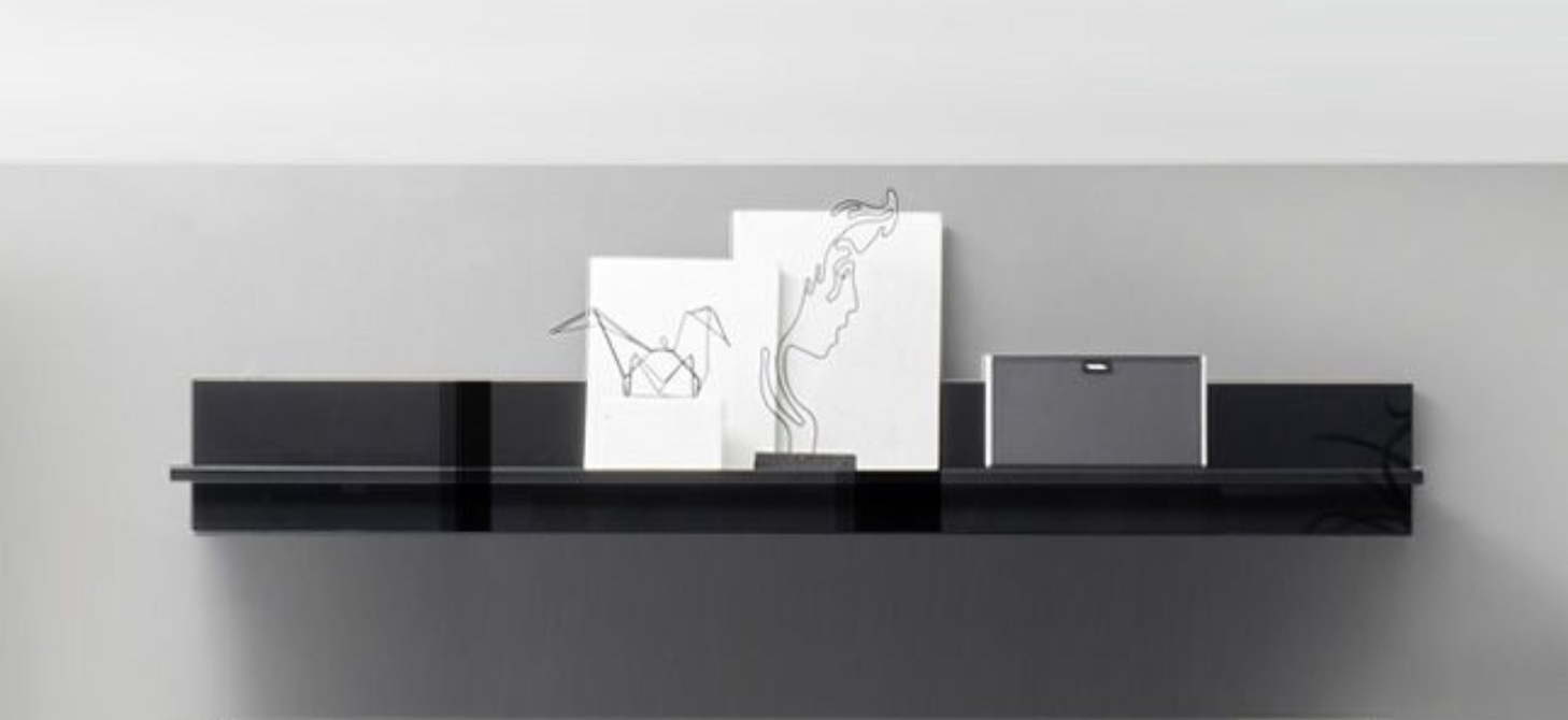 Mensola Nera Lucida, Made in Italy