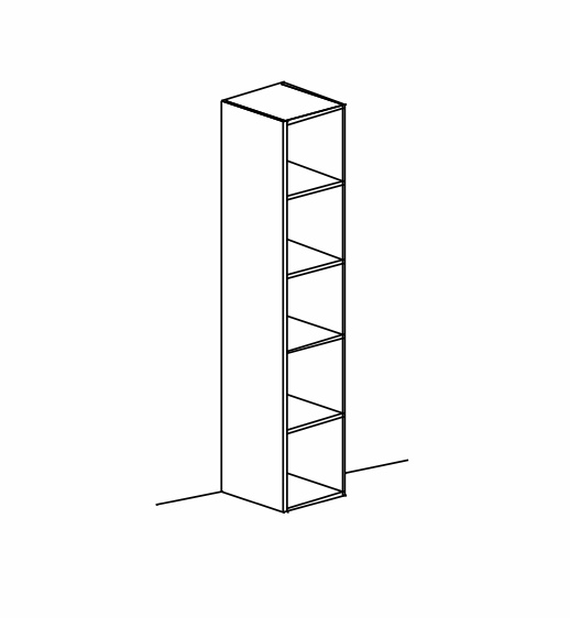 Colonna Libreria a terra, disponibile in molteplici colori