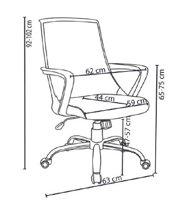 offerta Poltrona da ufficio moderna semi-direzionale, Nera e bianca