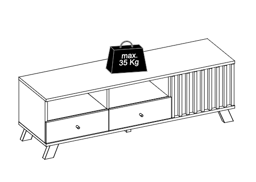 Porta TV nordico, finitura Rovere Oak e Antracite in offerta