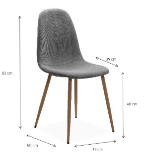 nuova sedia in offerta stile nordik grey