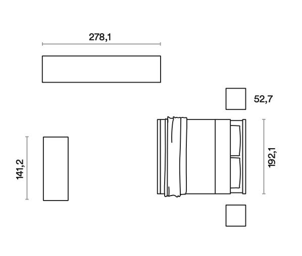 Madia/ Comò Classic con 2 ante e 3 cassetti in finitura Bucaneve