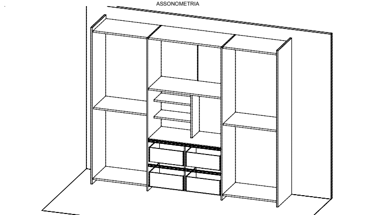 armadio con pannello mobile