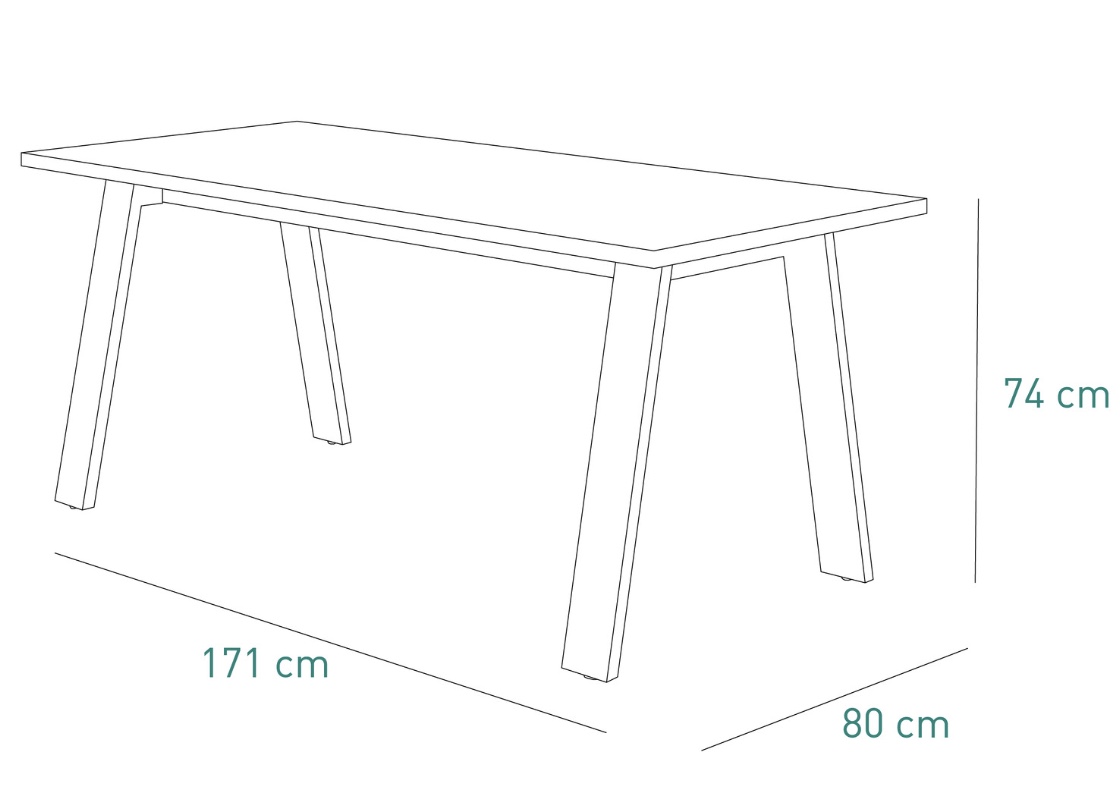 Tavolo moderno Leonardo in finitura Rovere e Nero chalet