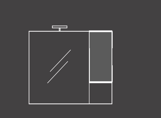 Mobile da bagno sospeso in offerta L.82 cm, 2 cassetti