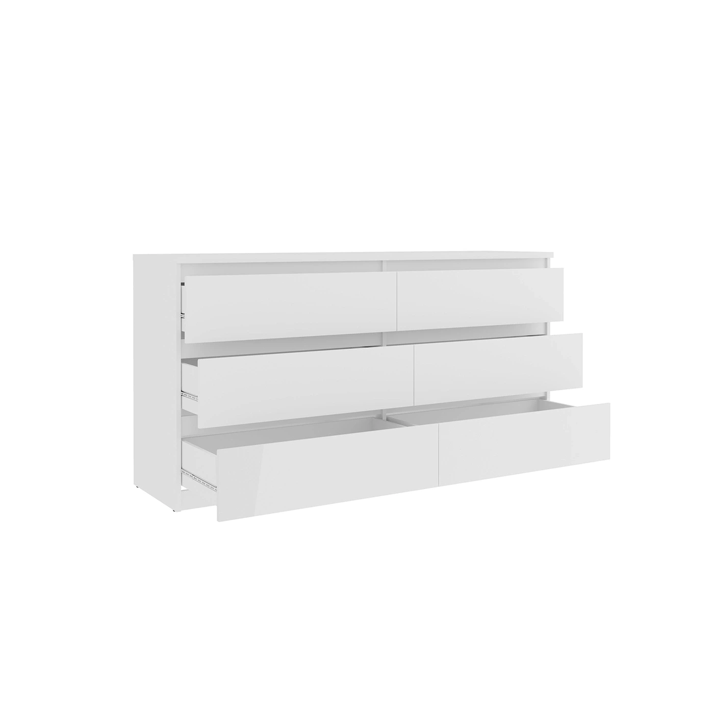 comò a 6 cassetti bianco