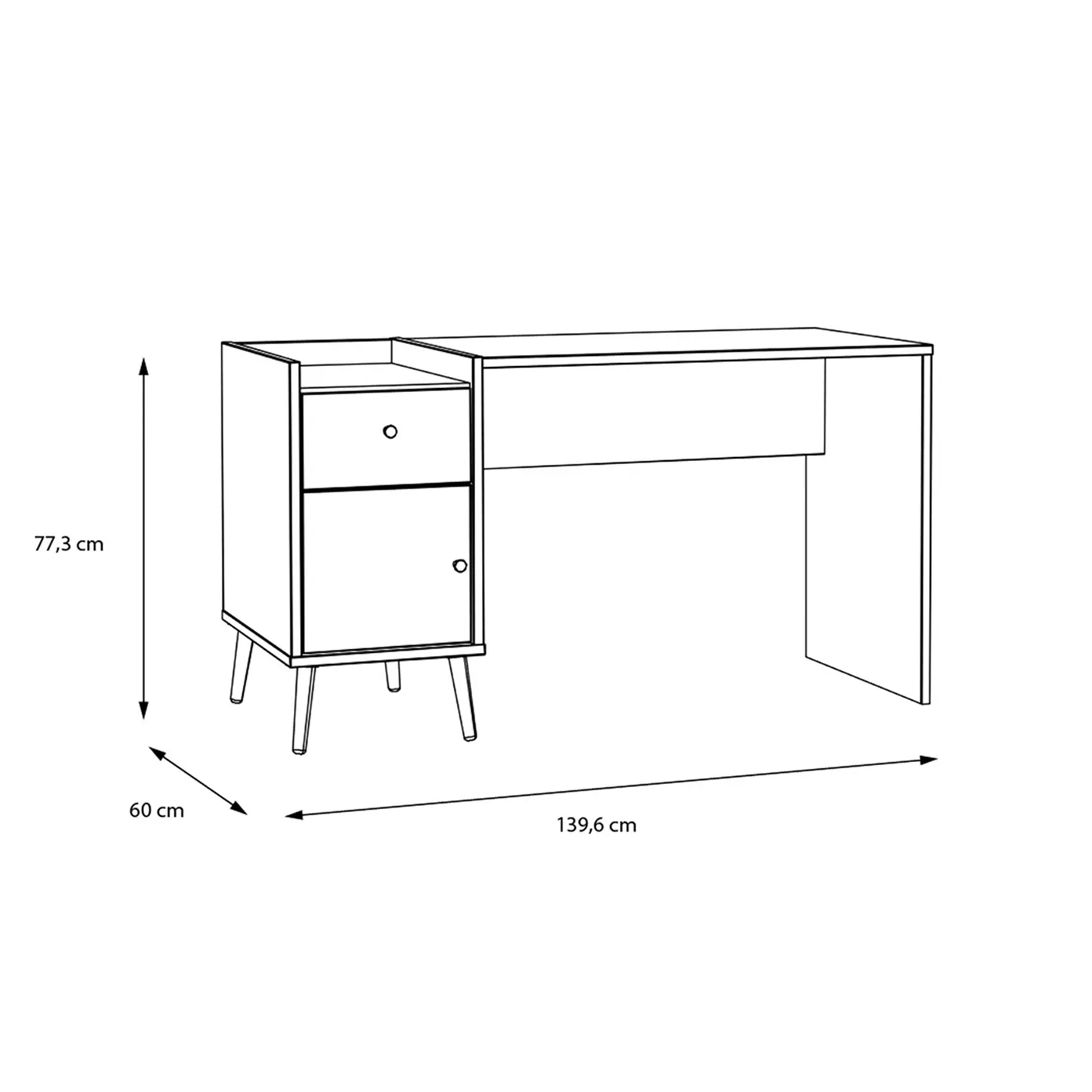 scrivania stile nordico