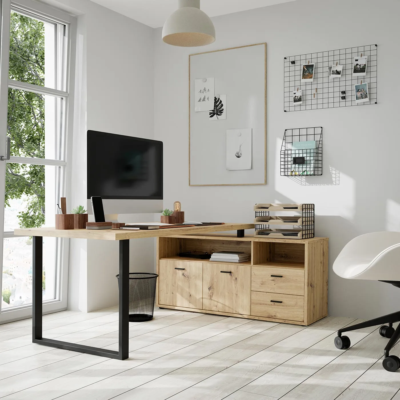 scrivania industry ad angolo