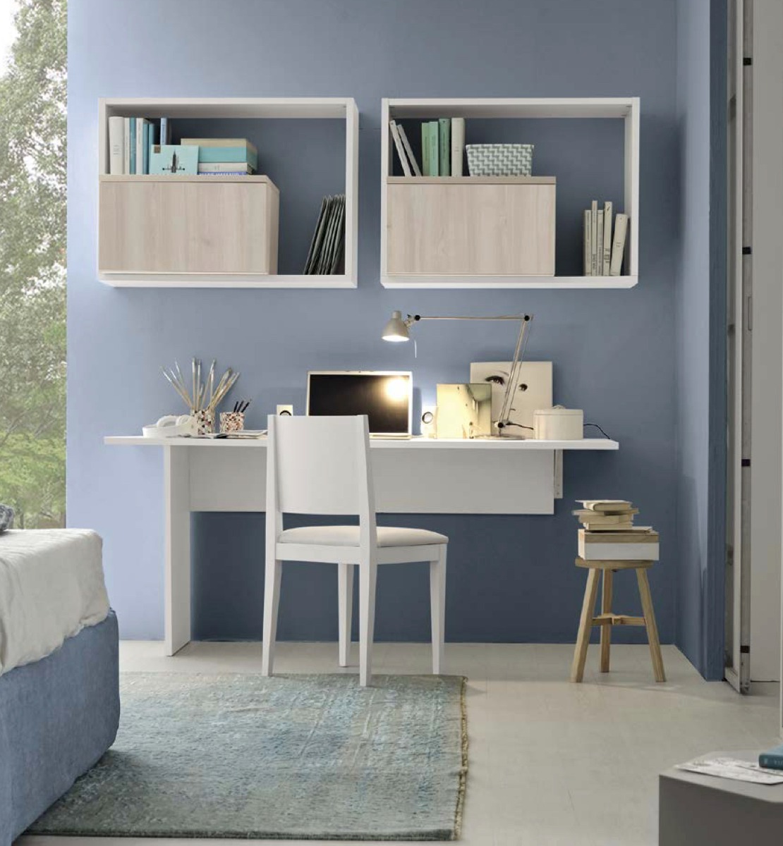 Scrivania moderna Bianca opaca per camerette