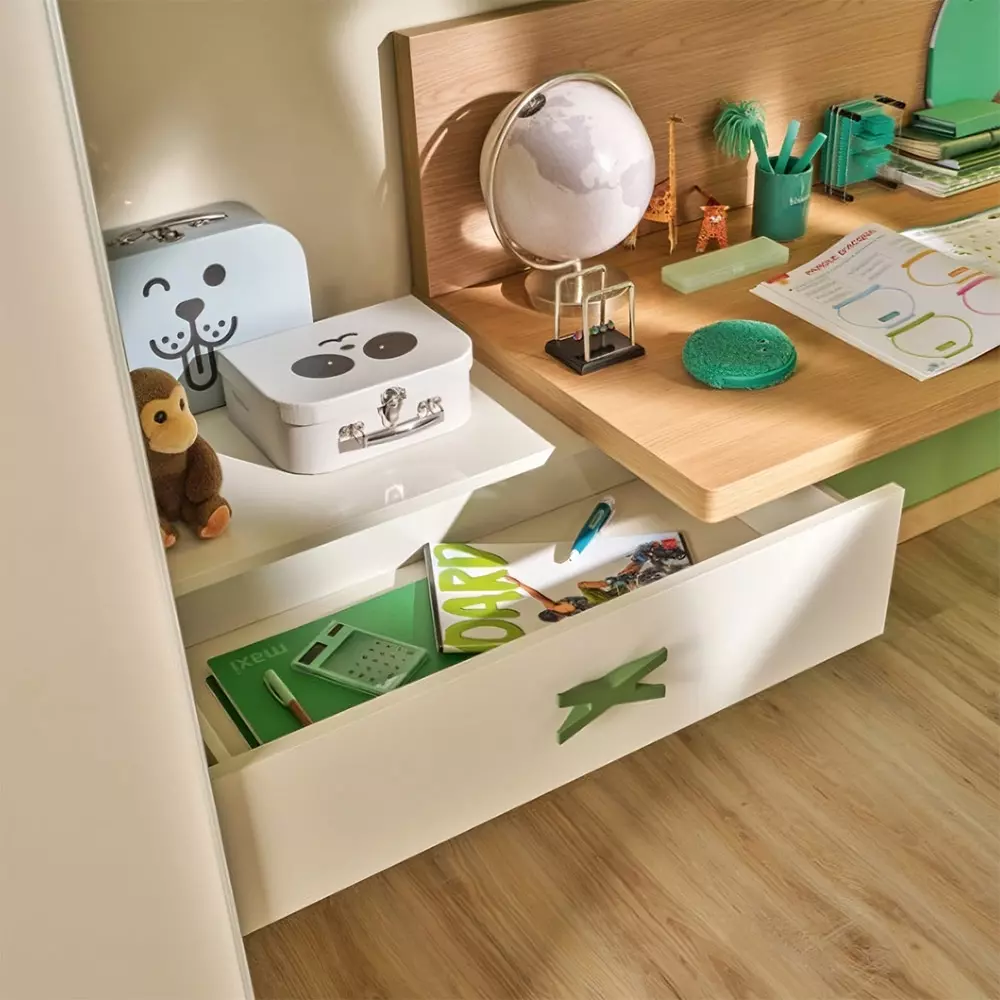 scrivania rovere sospesa