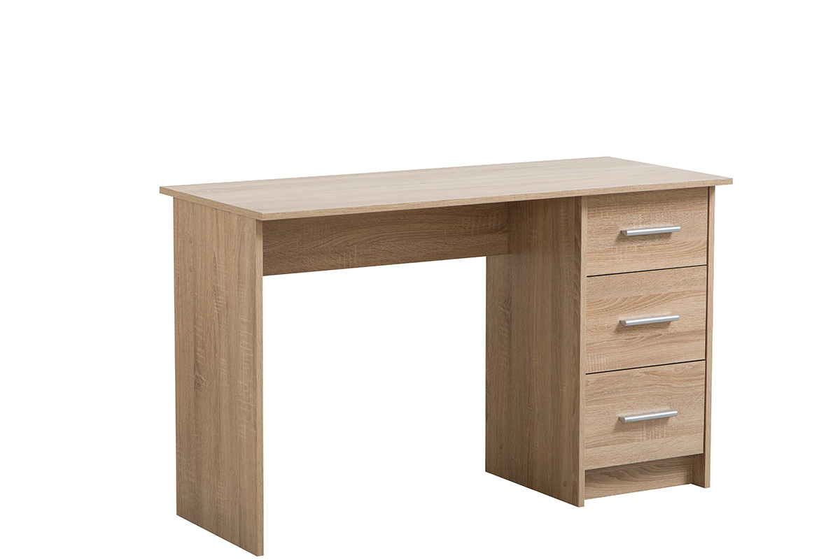 Scrivania con cassetti, finitura Rovere 