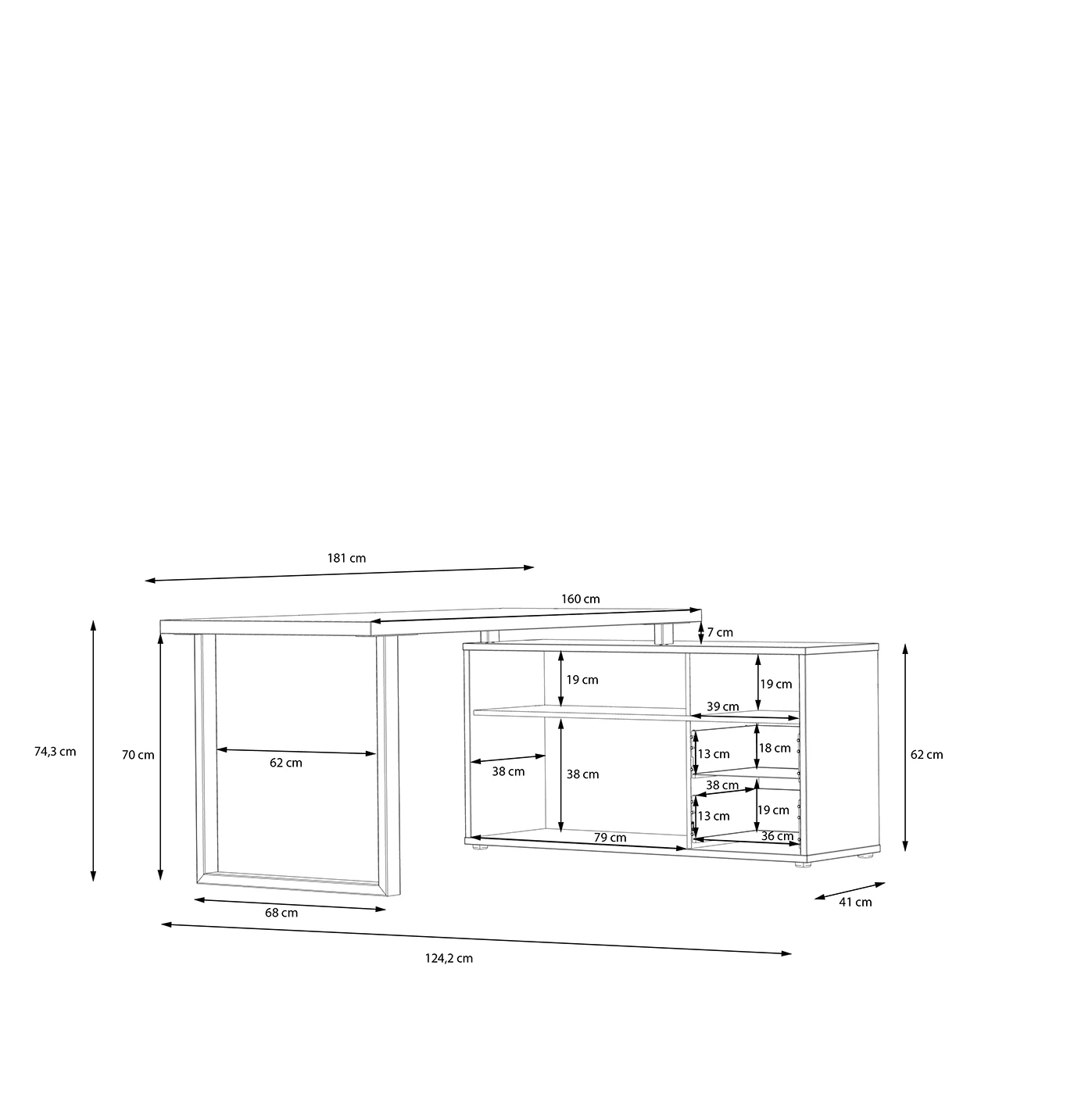 scrivania industry ad angolo