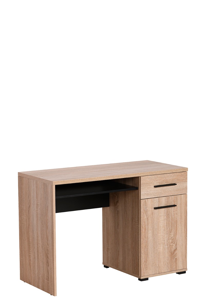 Scrivania moderna per cameretta, finitura Rovere 