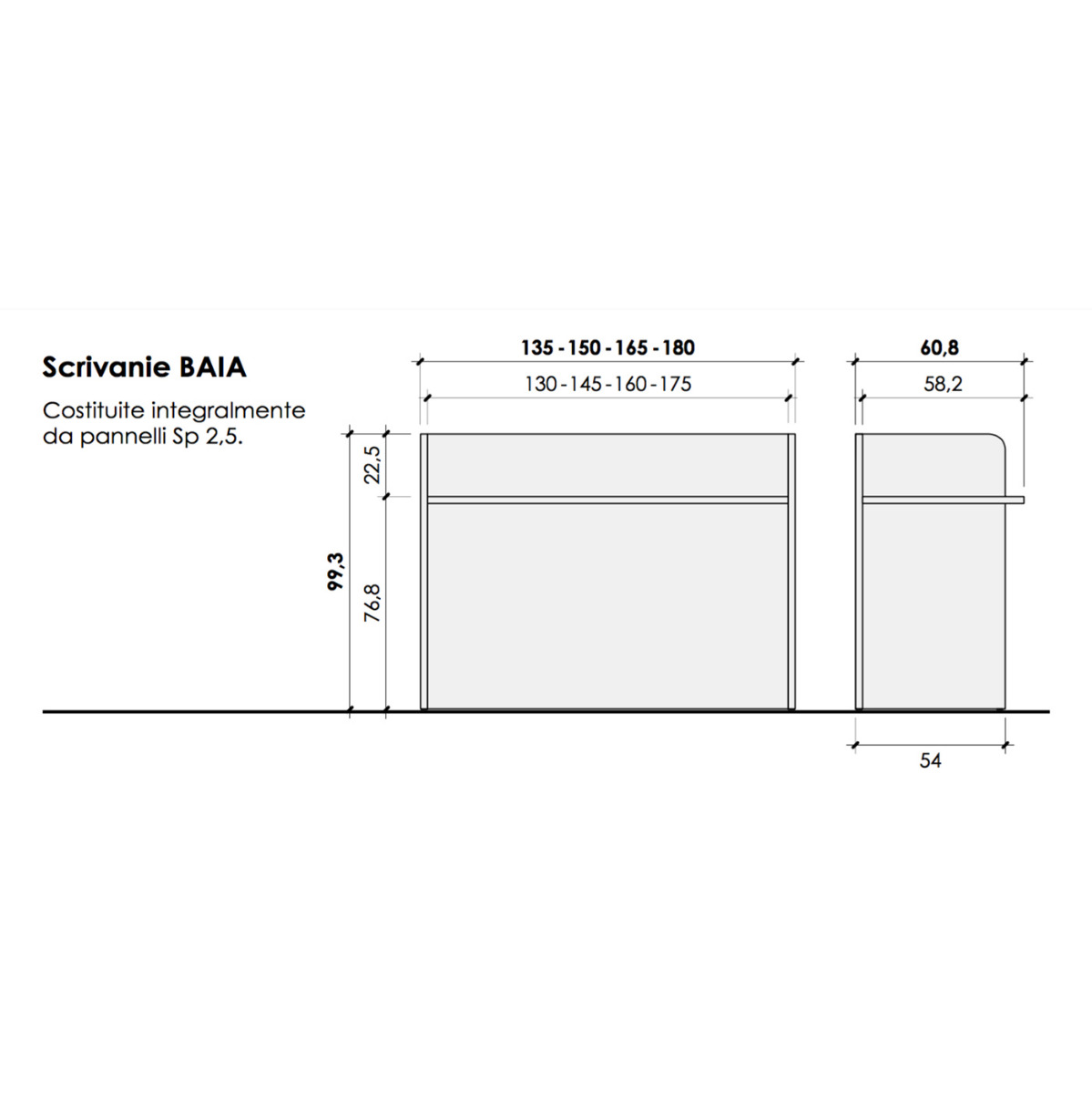 scrivania color noce