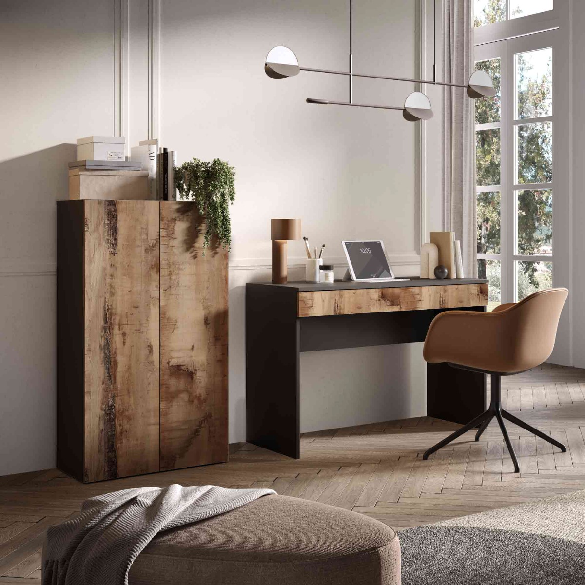 Madia alta moderna 2 ante, Made In Italy