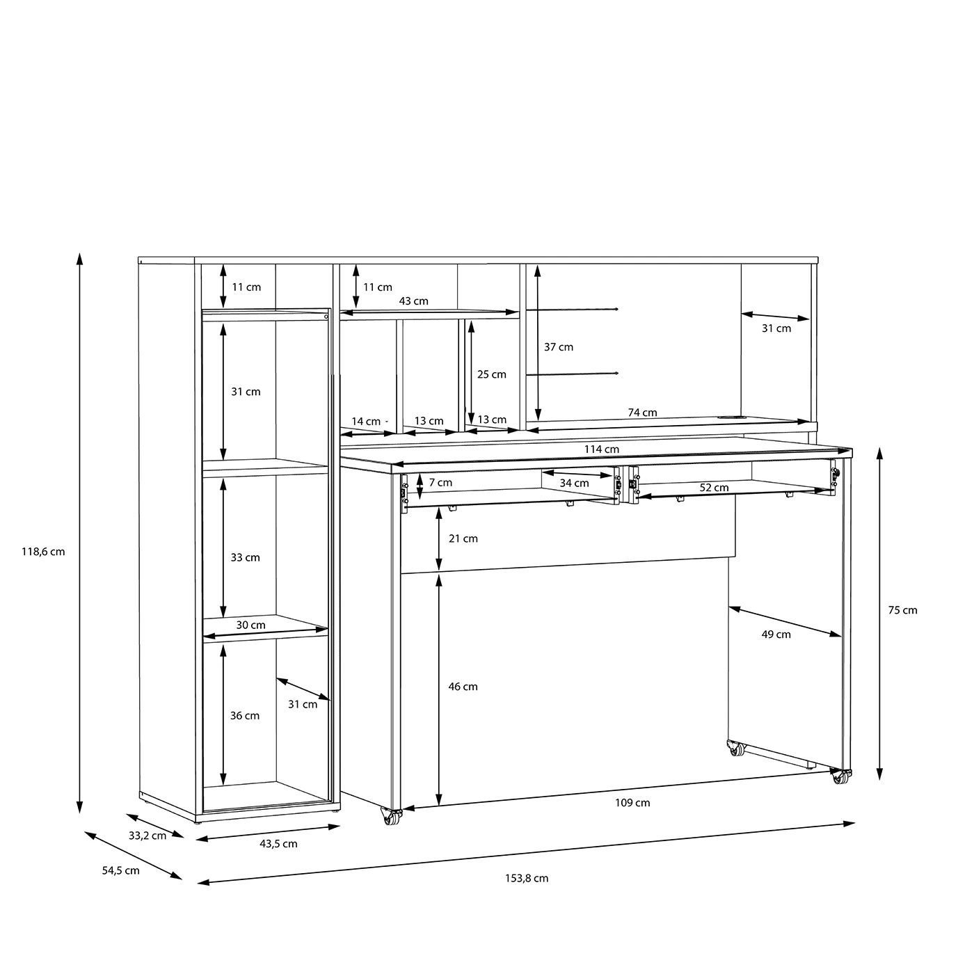 scrivania in offerta rovere