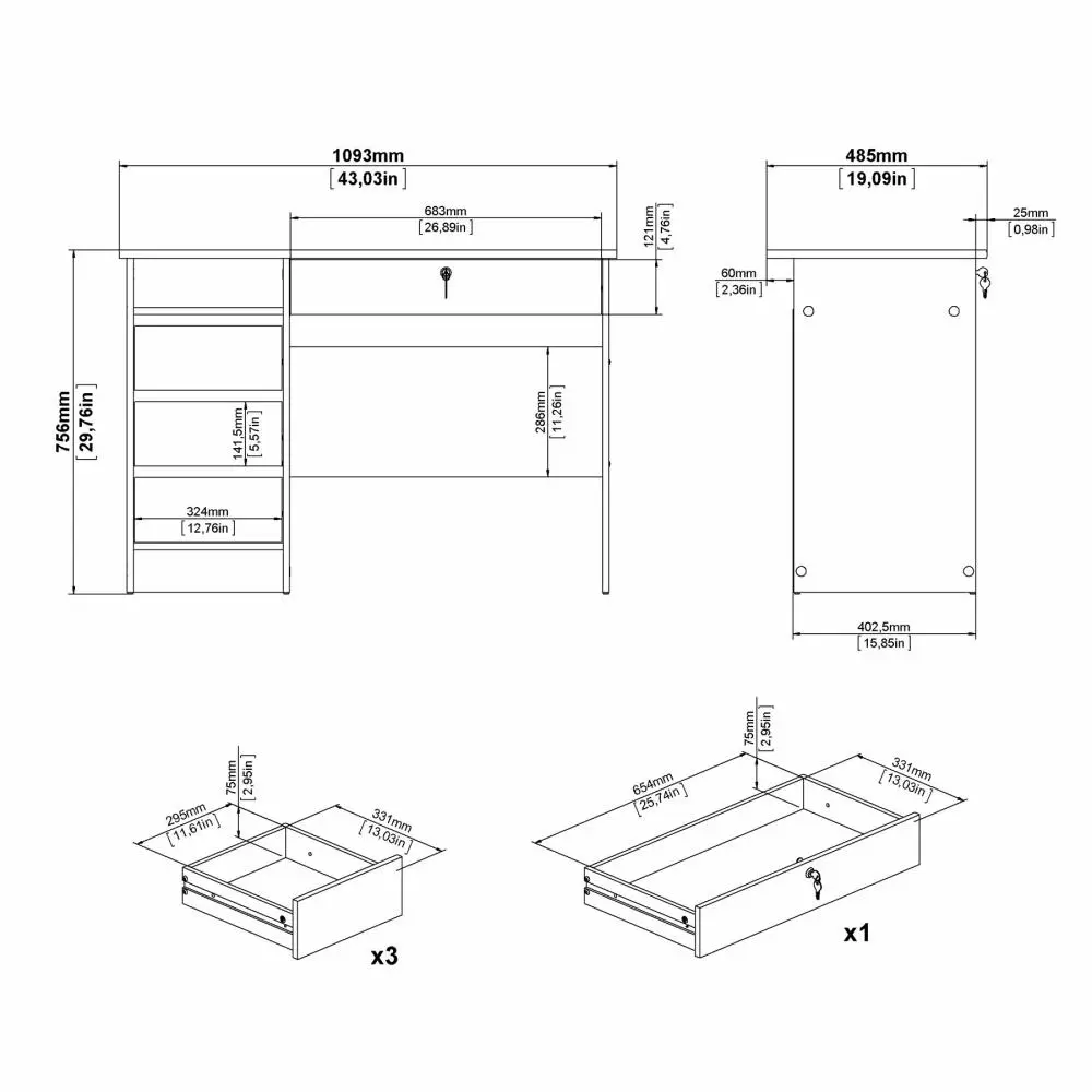 offerta scrivania grigia