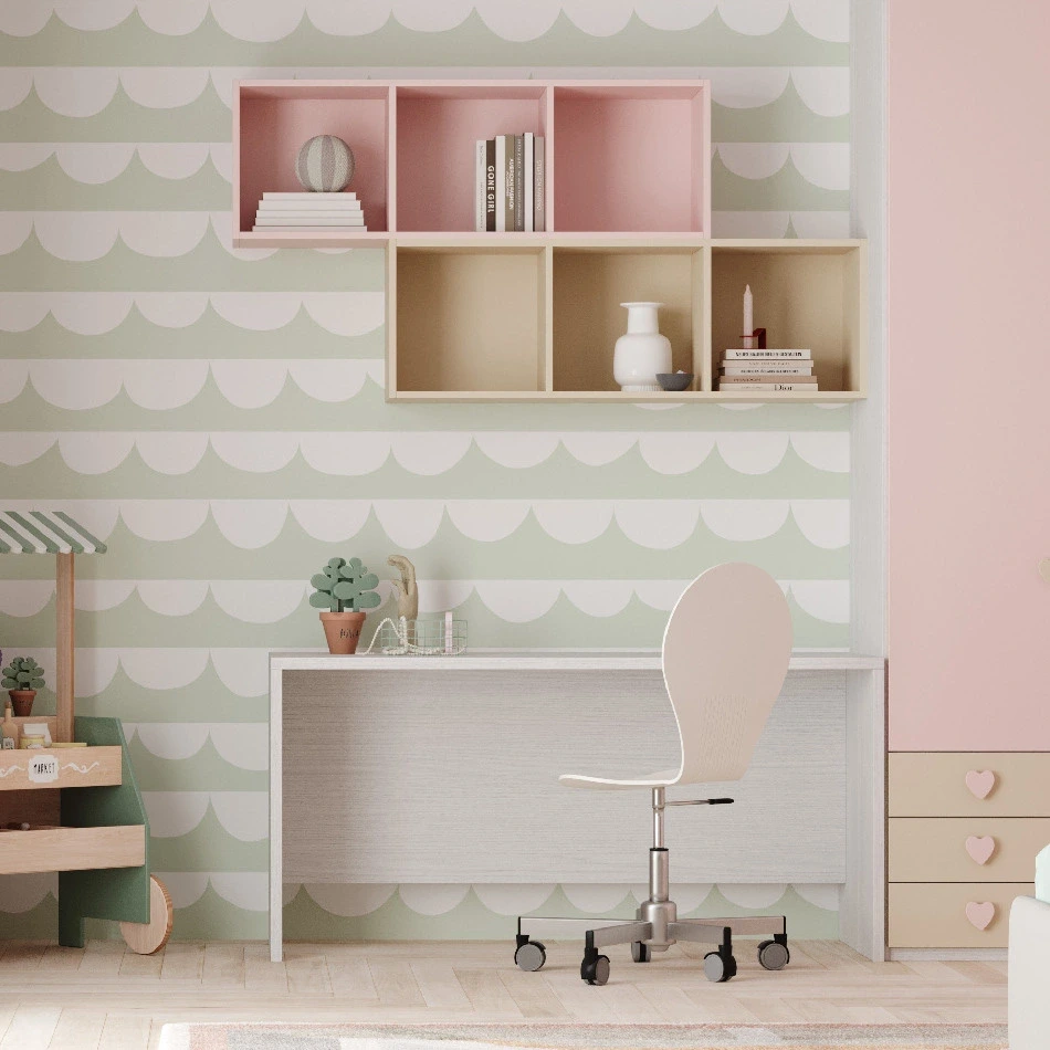 Scrivania moderna L.150 H.74, Nuvola frassino Zenzero Shop