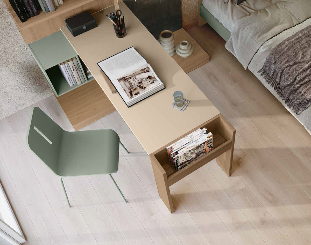 Camera ragazzi scontata, finitura Noce biondo, Orzo e Agave