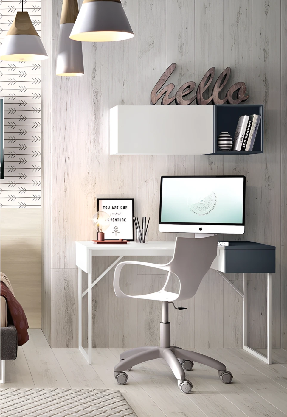 scrivania moderna ragazzo