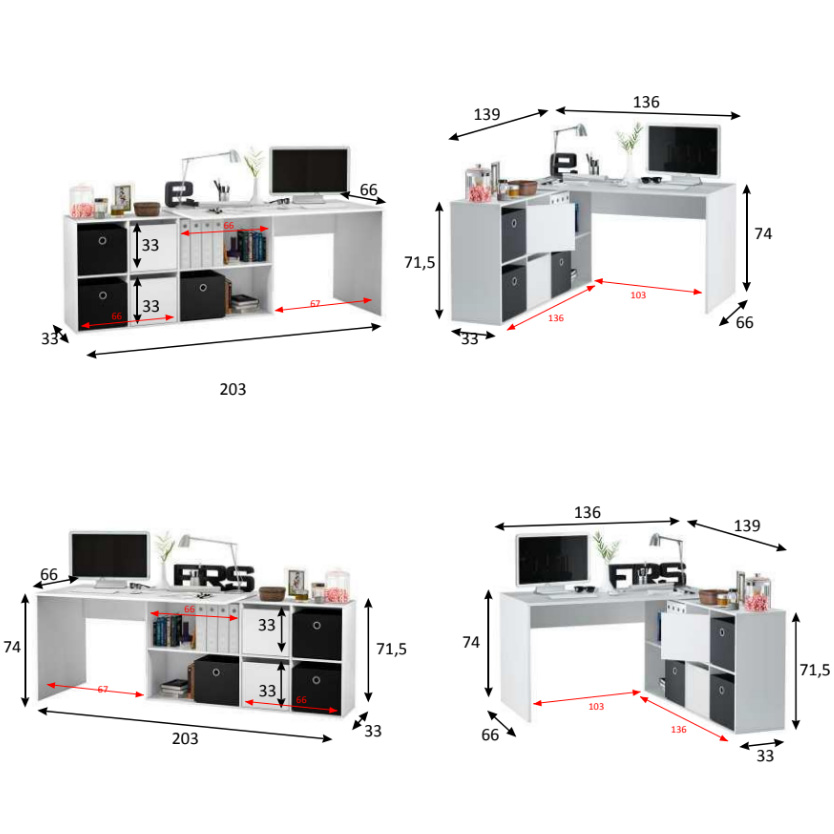 scrivania grigia economica
