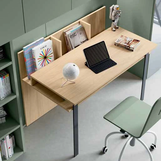 Scrivania per ragazzi, Grigio cenere e Sandstone, L.118