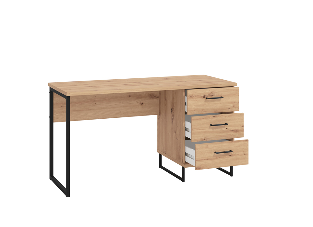 Scrivania per zona studio moderna, finitura Rovere 