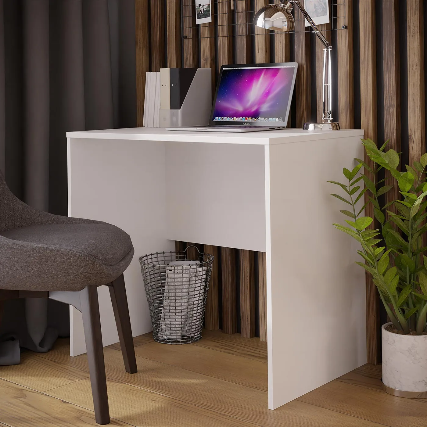 scrivania bianca 80 cm