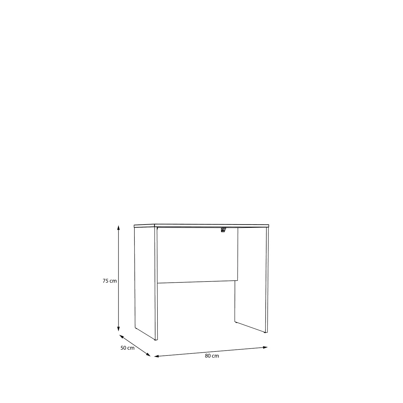 scrivania bianca 80 cm