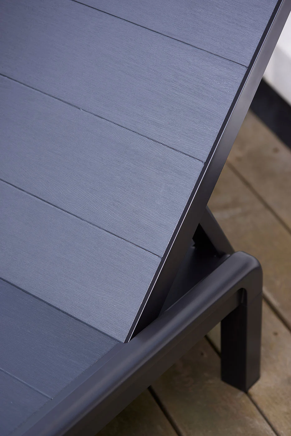 Sdraio con schienale reclinabile, 188x29x58 h cm, color Grafite