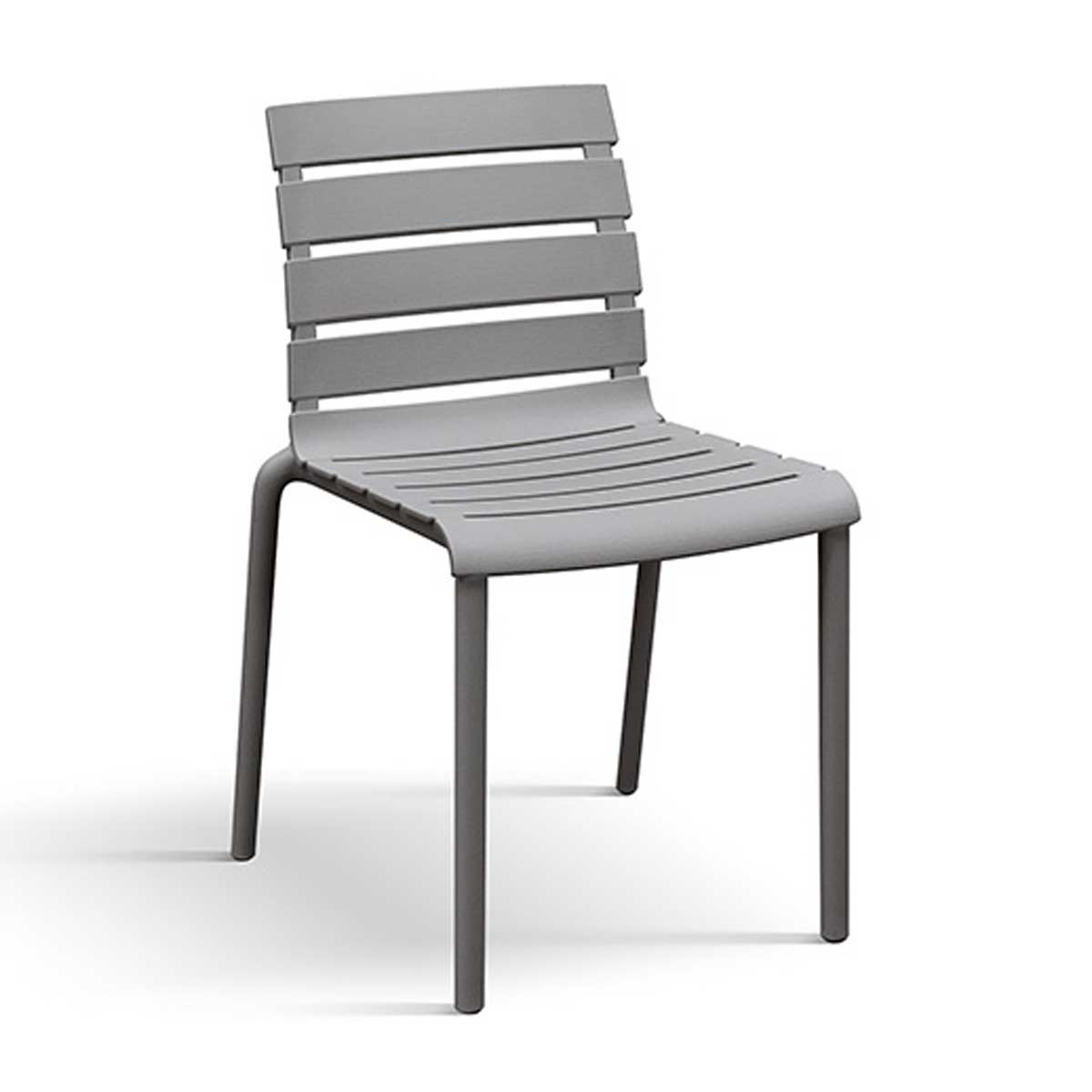Sedia moderna in polipropilene grigio 