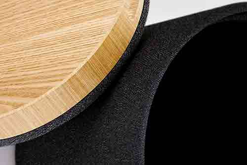 coppia pouf grigi in tessuto moderni