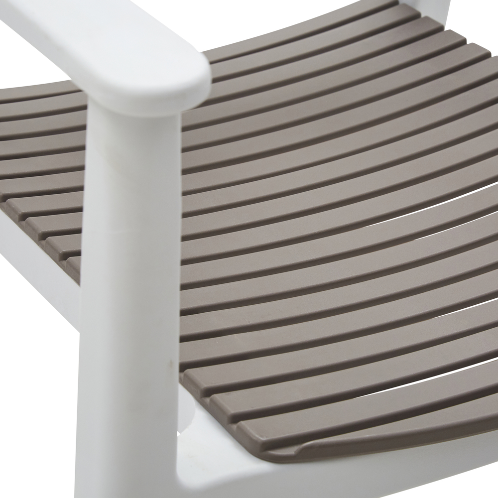 Poltrona da esterno, bianco e marrone