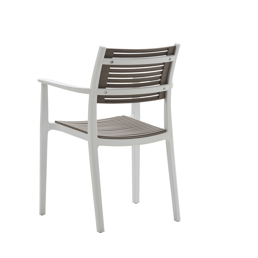 Poltrona da esterno, bianco e marrone