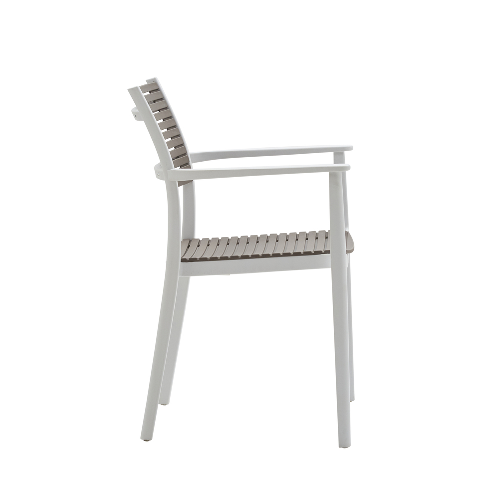 Poltrona da esterno, bianco e marrone