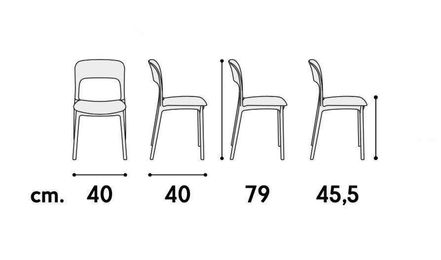 sedia polipropilene esterno