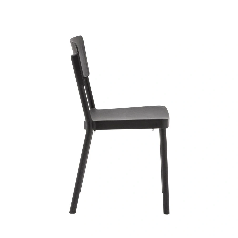 Sedia per esterno in polipropilene, Nera