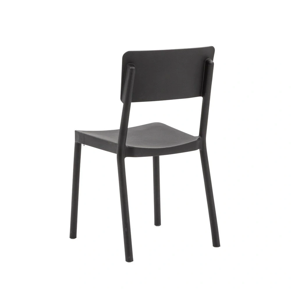 Sedia per esterno in polipropilene, Nera