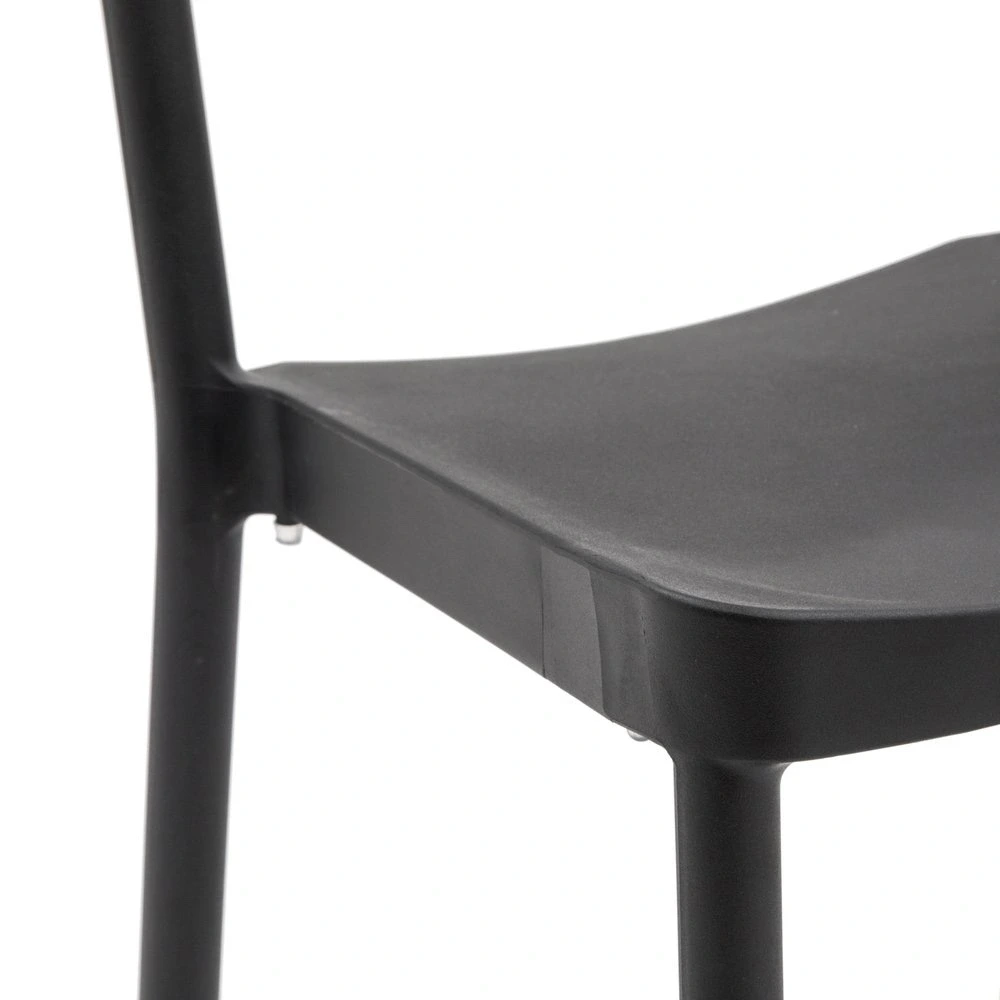 Sedia per esterno in polipropilene, Nera