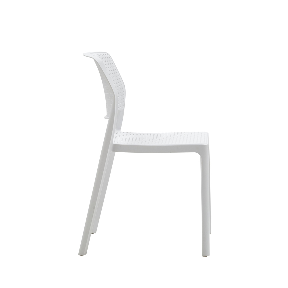 Sedia da esterno in polipropilene, colore bianco