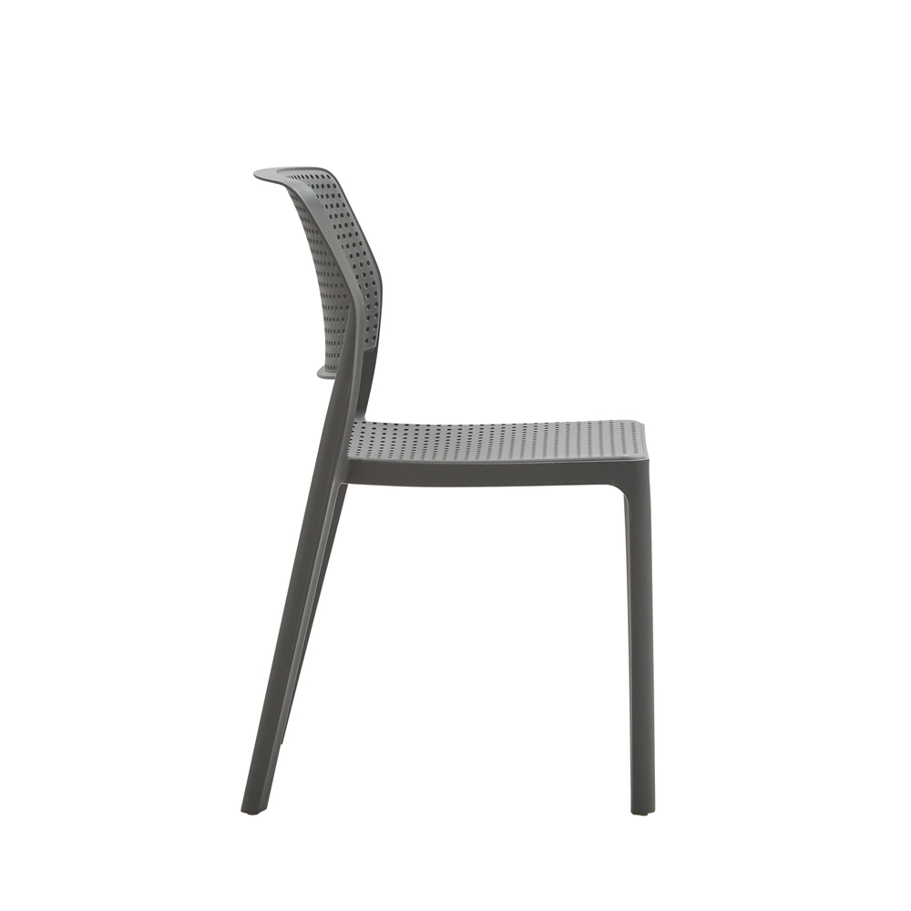 Poltrona  in polipropilene colore grigio antracite moderna