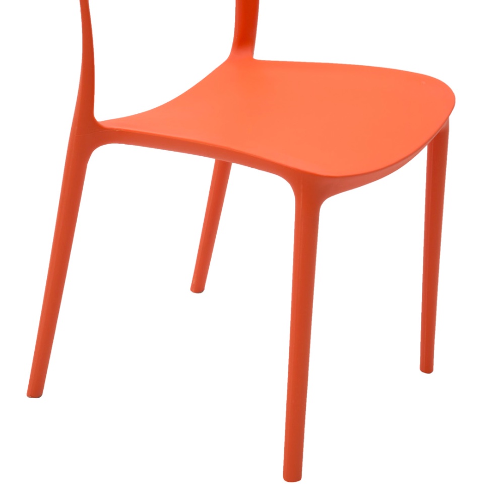 Sedia in polipropilene colore Arancio da esterni