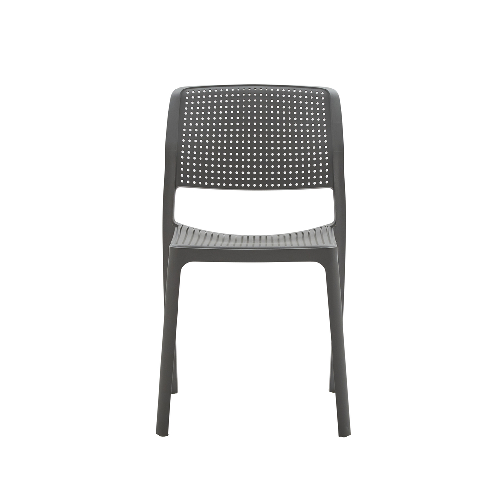 Poltrona  in polipropilene colore grigio antracite moderna