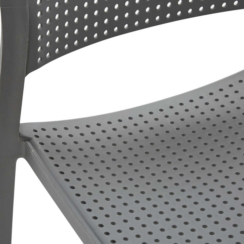 Poltrona  in polipropilene colore grigio antracite moderna